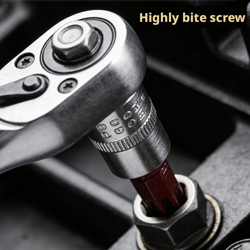 1/4-inch Quick Ratchet Socket Wrench with Hex/Torx/Phillips/Slotted Sockets - Image 3