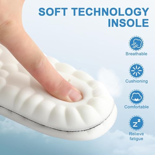 SILENCIO Memory Foam Shoe Insole, Shock Absorption Sports Inserts Anti-Slip Cropable Insoles Arch Support Orthotic Insoles Soft Elastic Insoles for Men Women (EU 40-45) - Image 3