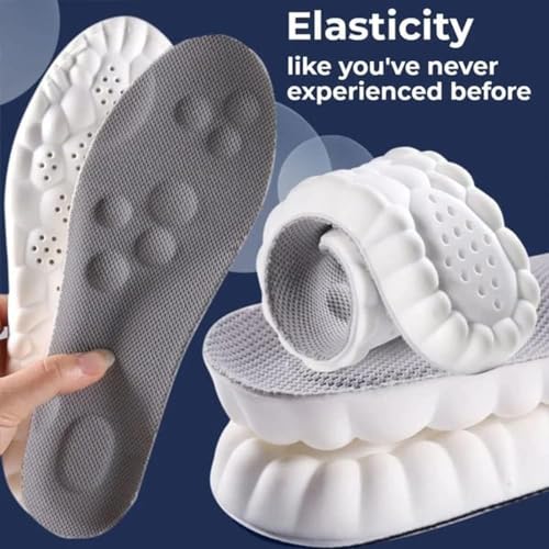 SILENCIO Memory Foam Shoe Insole, Shock Absorption Sports Inserts Anti-Slip Cropable Insoles Arch Support Orthotic Insoles Soft Elastic Insoles for Men Women (EU 40-45) - Image 4