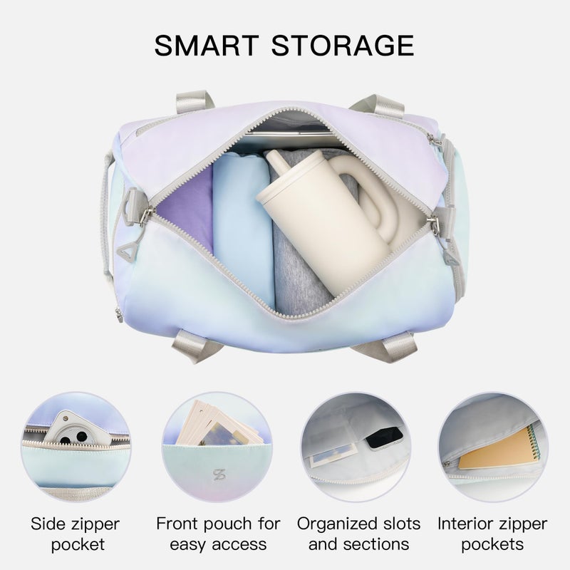 STELLE Dance Bag for Girls Ballet Bag Gifts for Girls Waterproof Sports Gymnastics Bag with Shoe Compartment Cheer Duffle Bag(LM1,F) - Image 3