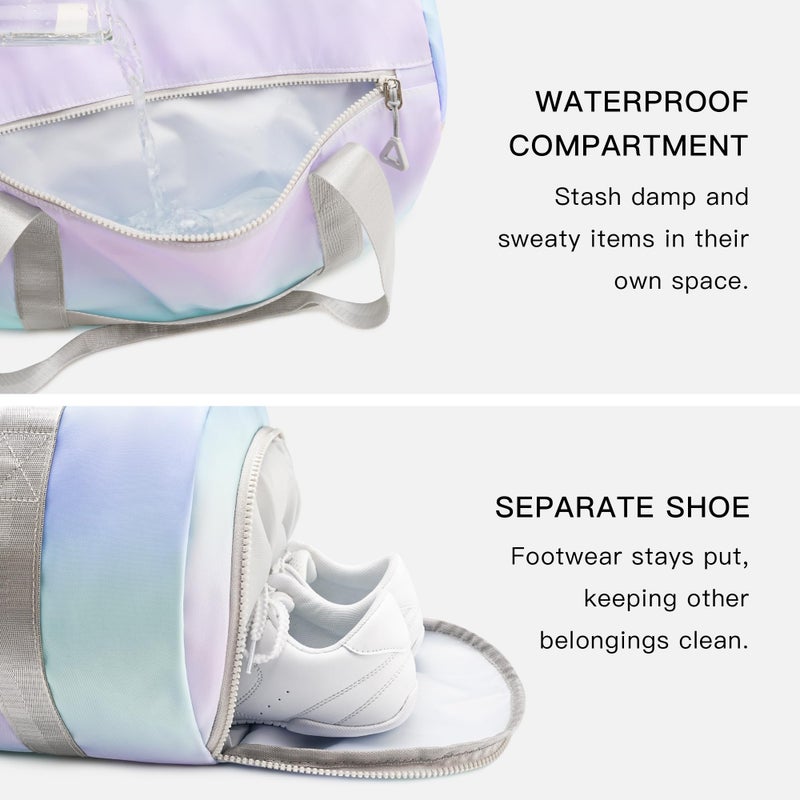 STELLE Dance Bag for Girls Ballet Bag Gifts for Girls Waterproof Sports Gymnastics Bag with Shoe Compartment Cheer Duffle Bag(LM1,F) - Image 4