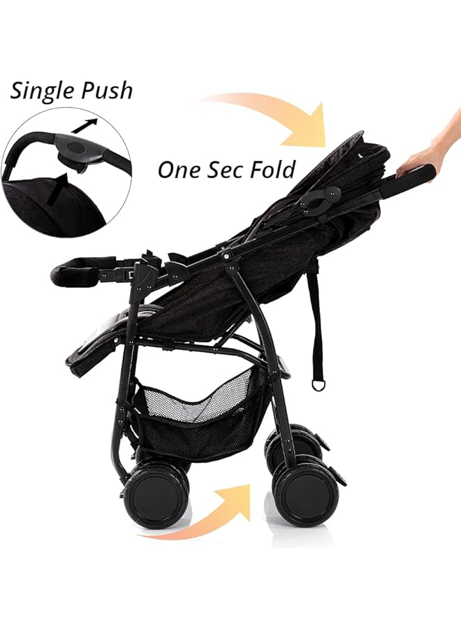 erorex Trip Plus Stroller Wide Cannopy And Seat 5 Point Safety Harness Shock Absorbent System Front Wheel - Image 3