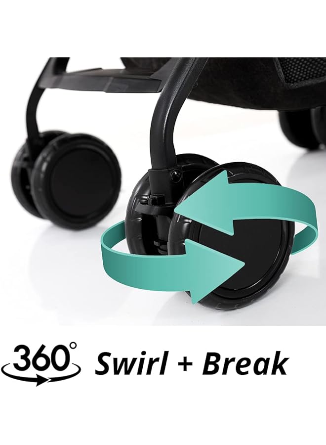 erorex Trip Plus Stroller Wide Cannopy And Seat 5 Point Safety Harness Shock Absorbent System Front Wheel - Image 4