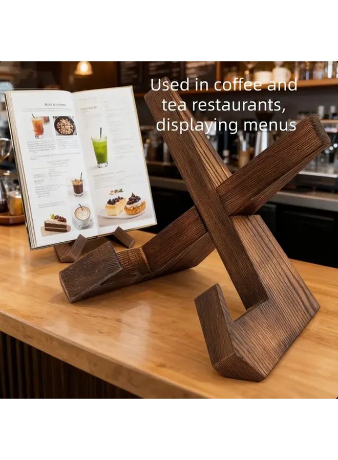 Vintage Handmade Wood Recipe Holder for Kitchen Decor Fits Family Menus Perfect Gift - Image 2