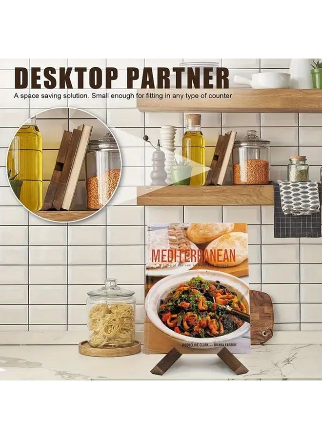 Vintage Handmade Wood Recipe Holder for Kitchen Decor Fits Family Menus Perfect Gift - Image 5