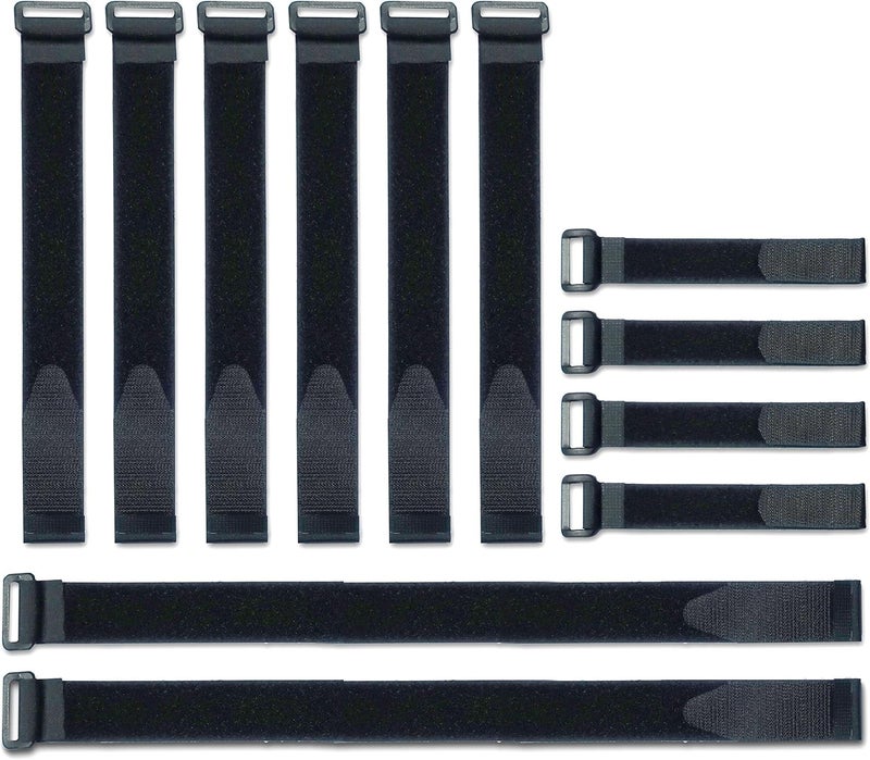 Velcro Brand Bulk Pack 12 Reusable Fastening Cable Straps with Buckle Variety Sizes 8"-12"-18" Multi-Purpose Cinch Strap VEL-30100-AMS - Image 1