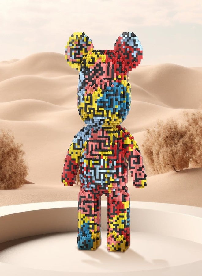 DAHONPA Maze Pattern Bear Micro Building Blocks Set (7250 Pieces), Bear Bricks Set Creative Home & Office Decor, Gift for Adults and Kids - Image 5