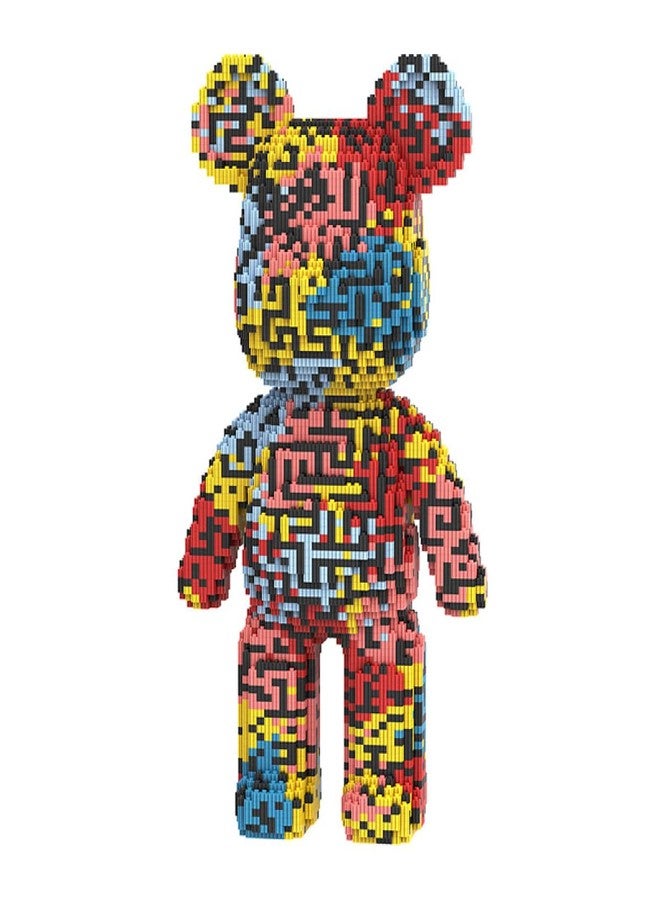 DAHONPA Maze Pattern Bear Micro Building Blocks Set (7250 Pieces), Bear Bricks Set Creative Home & Office Decor, Gift for Adults and Kids - Image 1