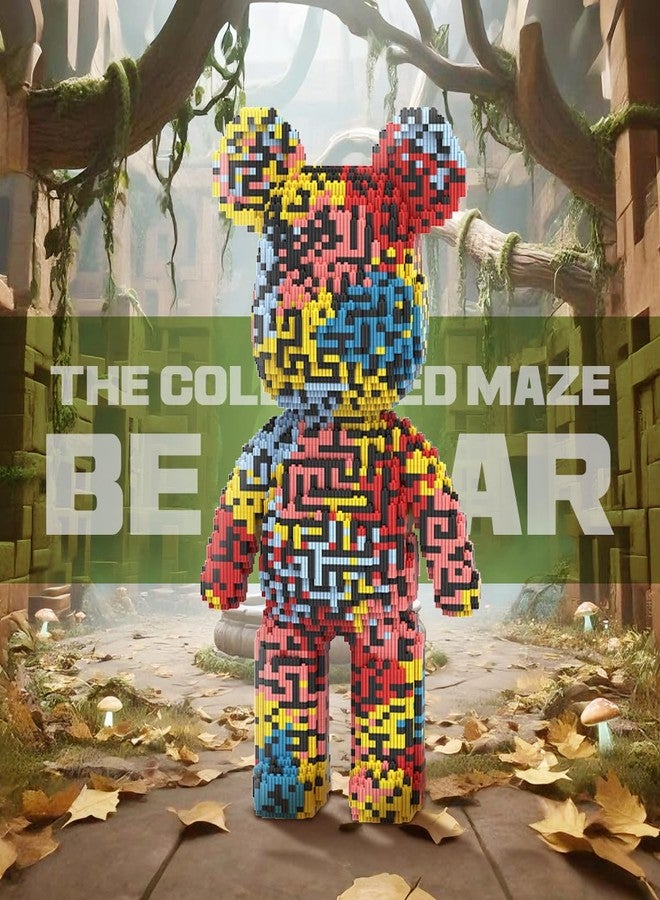 DAHONPA Maze Pattern Bear Micro Building Blocks Set (7250 Pieces), Bear Bricks Set Creative Home & Office Decor, Gift for Adults and Kids - Image 4