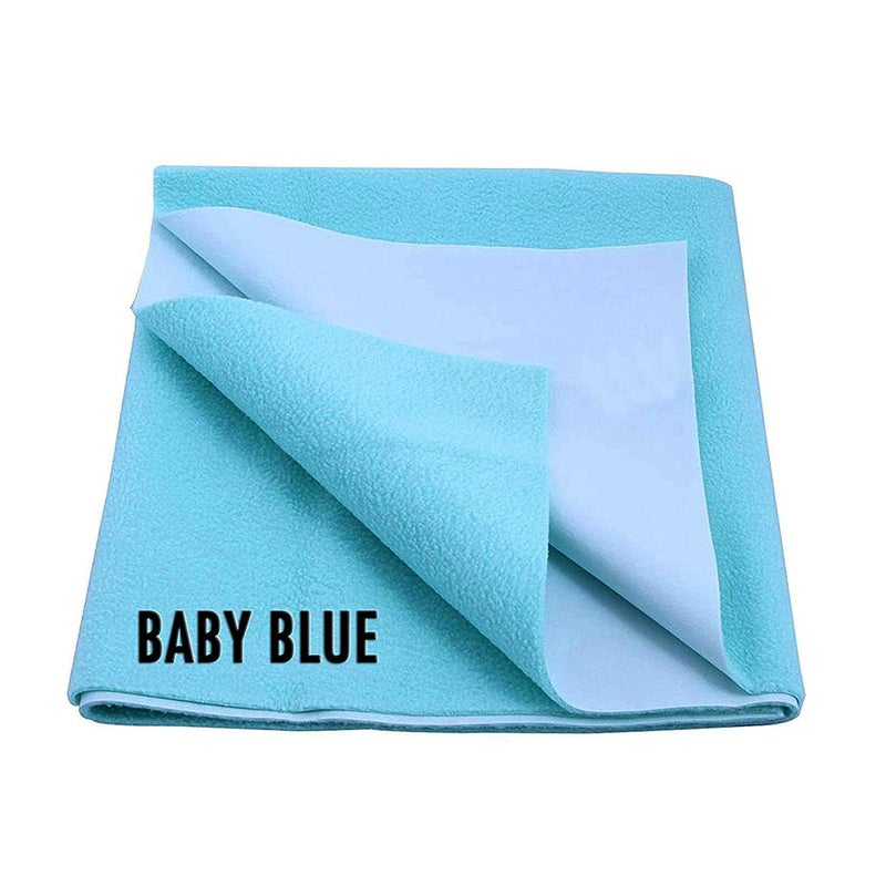 Desithat Waterproof & Washable Instadry Extra Absorbent Baby Dry Sheet & Bed Protector/Crib Sheet - Large 55x39 Inches/140X100 Cms(Baby Blue) - Image 1