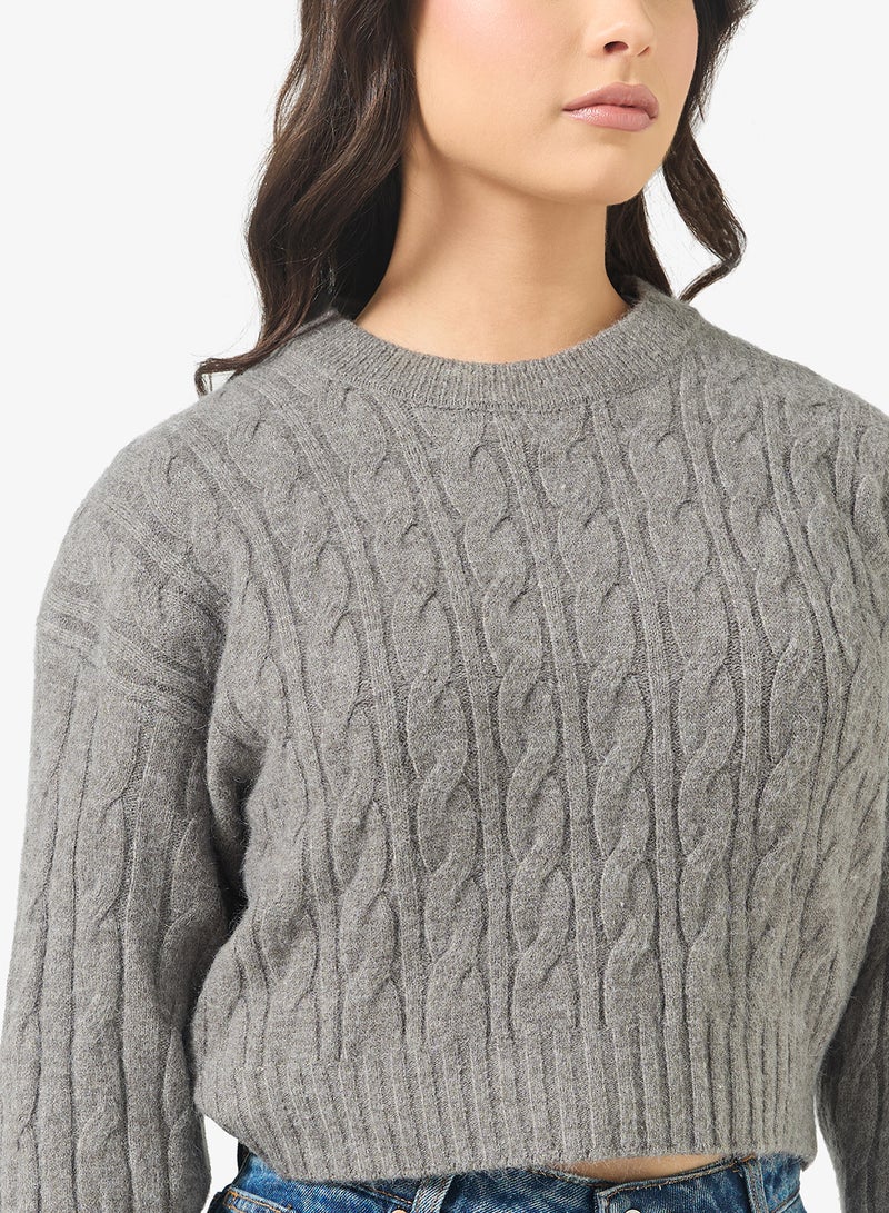 Ginger Chunky Cable Knit Sweater - Image 3