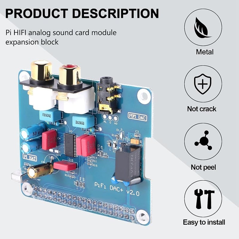 PIFI Digi HiFi Audio Sound Card Module I2S Interface for Raspberry Pi 3 2 Model B B+ SC08 - Image 4