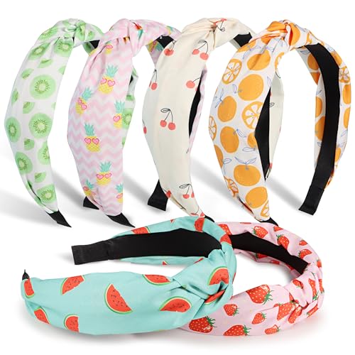 DiyJibb Headbands for Women Girls - 6PCS Stylish Top Knotted Headbands - Knotted Headband for Women - Head Bands Wide Hairband Hair Accessories - Image 1