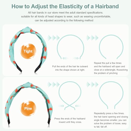 DiyJibb Headbands for Women Girls - 6PCS Stylish Top Knotted Headbands - Knotted Headband for Women - Head Bands Wide Hairband Hair Accessories - Image 4