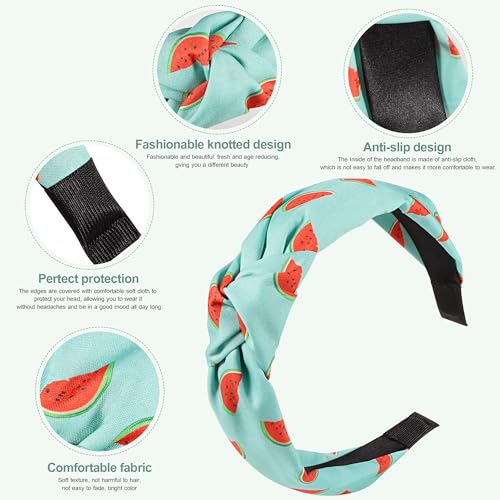 DiyJibb Headbands for Women Girls - 6PCS Stylish Top Knotted Headbands - Knotted Headband for Women - Head Bands Wide Hairband Hair Accessories - Image 3