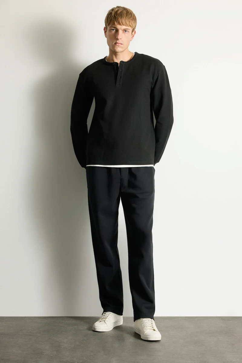 Defacto Regular Fit Straight Leg Trousers