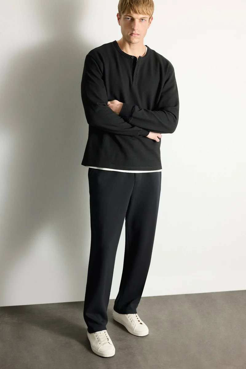 Defacto Regular Fit Straight Leg Trousers