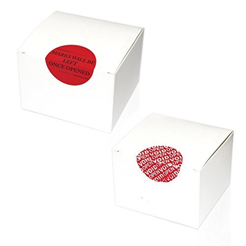 Solitary Walker 100Pcs Tamper Evident Security Labels Diameter 2 inch Rounds Red Complete Transfer Tamper Proof Stickers Safety Torn up Invalid Seals Tape - Image 4