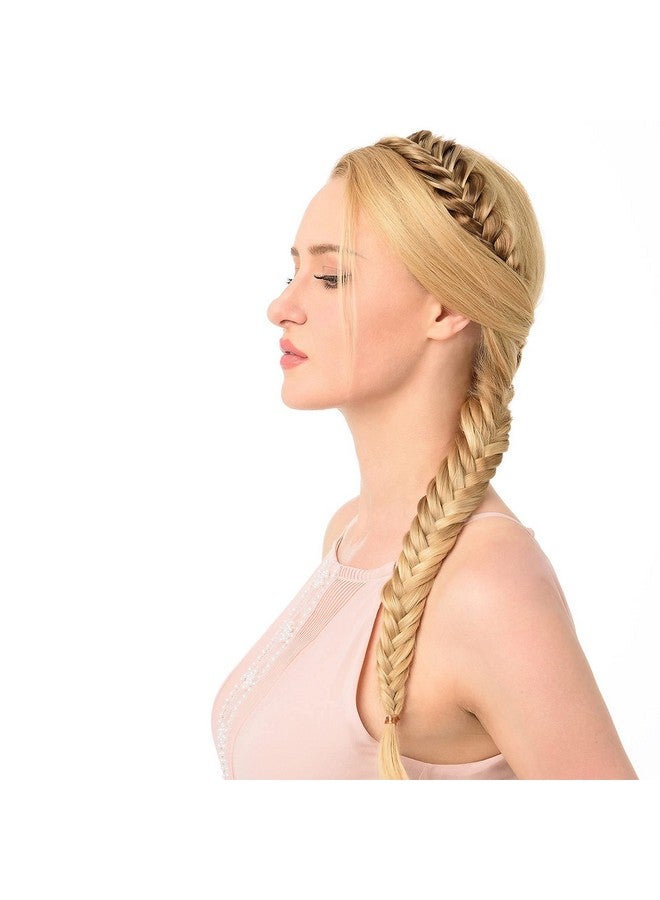 DIGUAN Messy Wide 2 Strands Synthetic Hair Braided Headband Hairpiece Women Girl Beauty Accessory 62G/2.1 Oz (Black) - Image 5