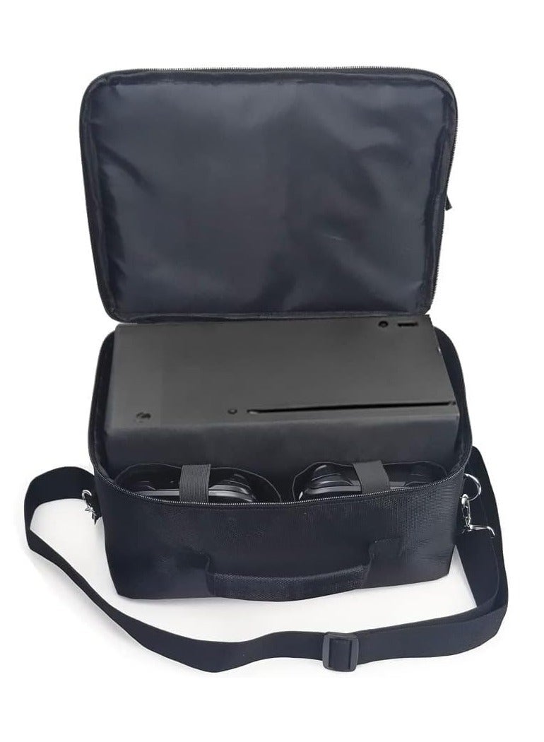 حقيبة تخزين مزدوجة لوحدات التحكم Xbox Series X، حقيبة يد قابلة للتعديل مقاومة للصدمات مقاومة للماء، حقيبة حمل لوحدة التحكم، حقيبة سفر لوحدات التحكم X-Box Series X وملحقات الألعاب - Image 5