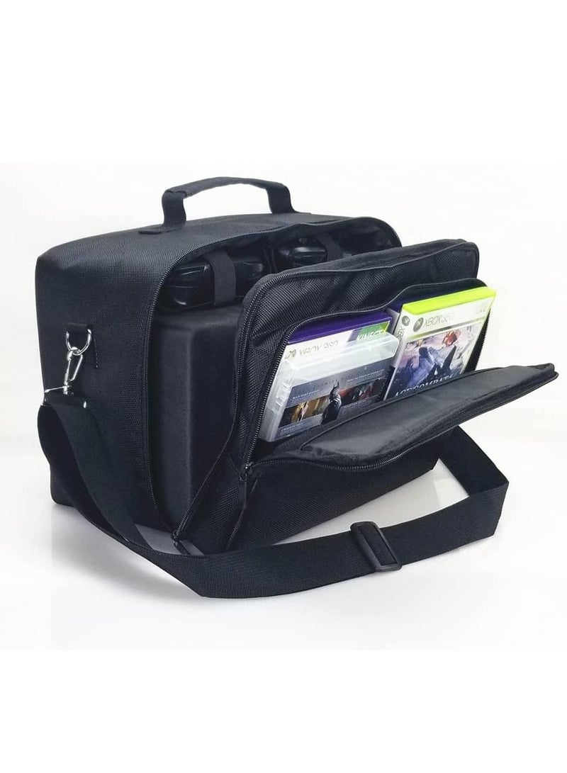 حقيبة تخزين مزدوجة لوحدات التحكم Xbox Series X، حقيبة يد قابلة للتعديل مقاومة للصدمات مقاومة للماء، حقيبة حمل لوحدة التحكم، حقيبة سفر لوحدات التحكم X-Box Series X وملحقات الألعاب - Image 2