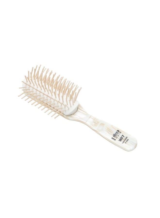 Ibiza Hair Detangling Brush with Wooden Pins (Pearl WP7) | Stimulates Scalp & Reduces Drying Time | Ideal for All Hair Types - Image 4