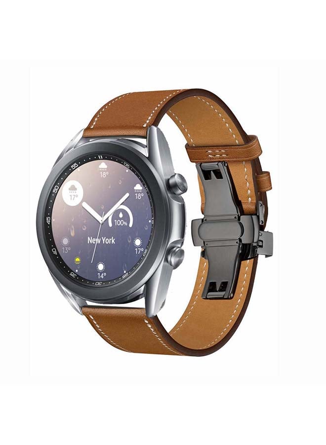Perfii Replacement Band For Samsung Galaxy Watch3 Supreme Brown - Image 2