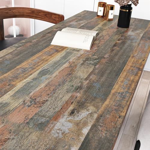 STICKEEP Brown Wood Contact Paper for Countertops Waterproof Shiplap Peel and Stick Wallpaper Self Adhesive Countertop Contact Paper Peel and Stick Wood Wallpaper for Cabinets Tables RV 118" x 17.71" - Image 2