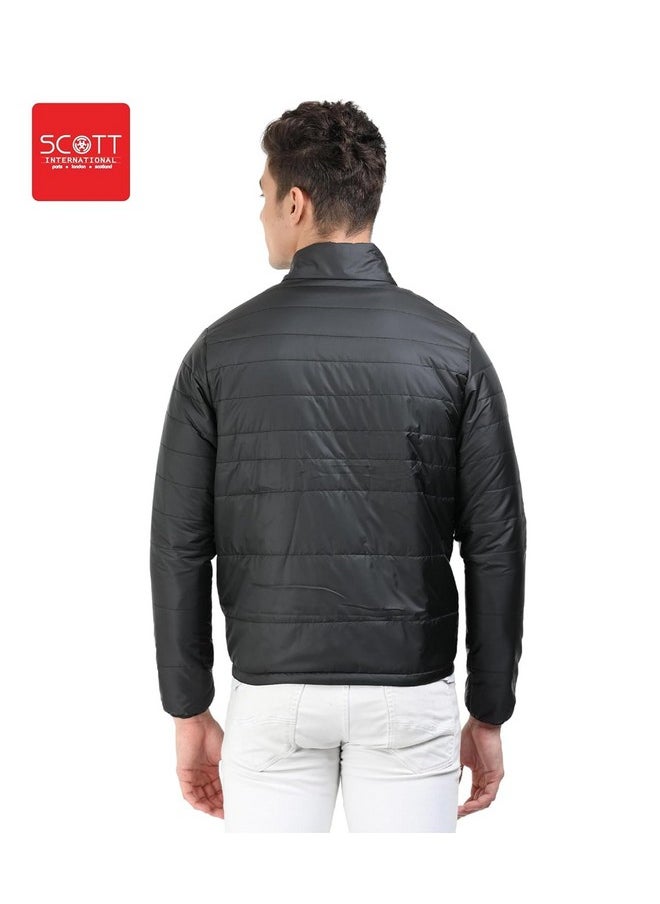 Scott International - Scott International Winter Jacket for Men Bomber Jacket Mens Nylon Quilted standard length Puffer Jacket Full Sleeve Mens Jacket Monsoon Jackets for Men All Weather Jacket for Men - Image 1