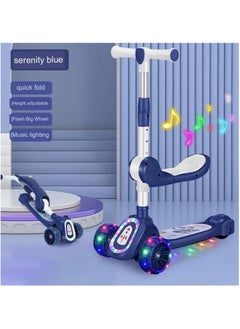 Kids Scooter,3 Wheels Folding Kick Scooter for Ages 3-14 Years Old Kids,Adjustable Handlebars and Light-Up Wheels Scooter for Toddler Girls Boys