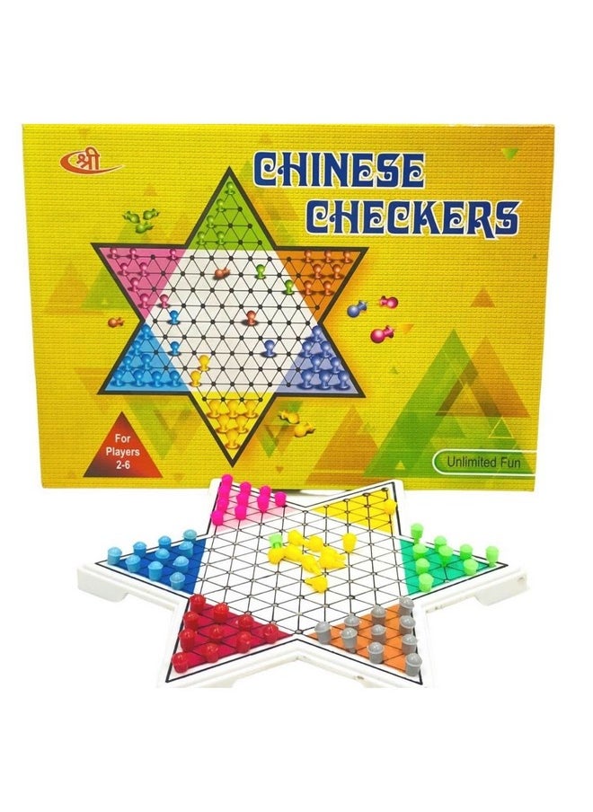 Kids Mandi Kids Mandi Chinese Checkers Board Game | Classic Strategy Game | Brain Games for Kids Above 5 Years | Travel Games for Family, Indoor & Outdoor Fun - 2 to 6 Players  - Image 1