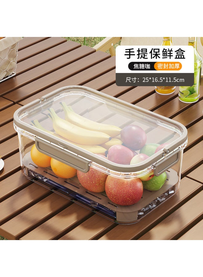 Camping Outdoor Portable Fresh-keeping Box, Long-lasting Refrigerated Storage Box, Portable Lunch Box, Drainable Mobile Portable Box