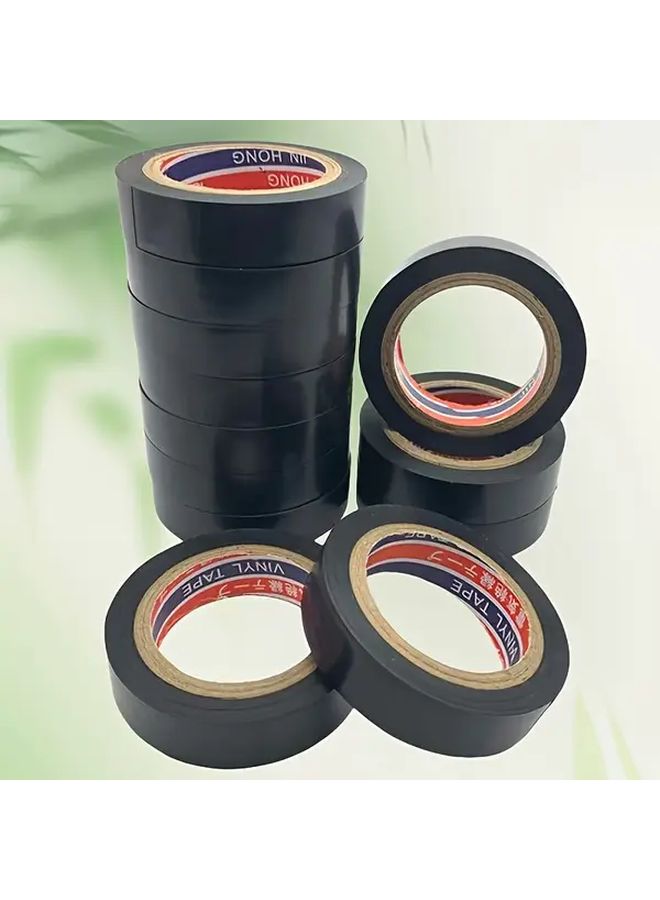 3 قطع من الشريط الكهربائي PVC الأسود عازل للماء ومثبط للهب - Image 1