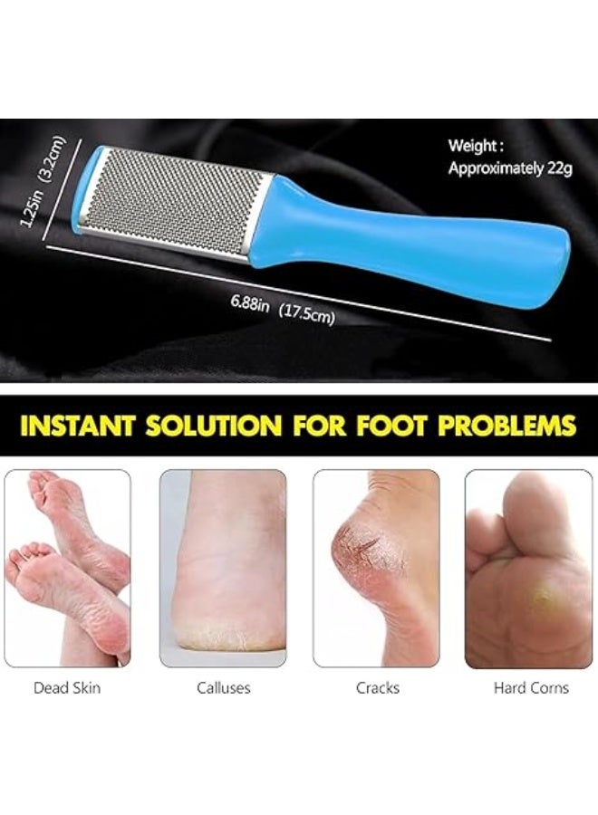 Professional Foot File Stainless Steel Double Sided Callus Remover - Silky Smooth Feet, Ergonomic Handle and Stylish Design (Multicolor) - Image 3