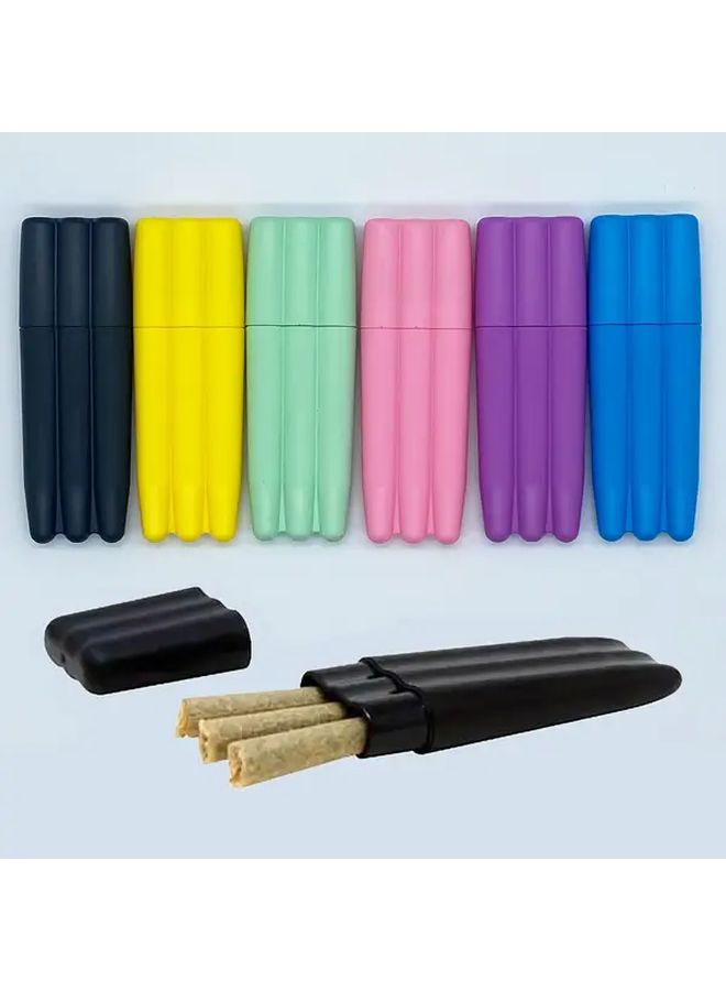 Yellow King Size Rolling Paper Storage Tube Waterproof Moisture Odor Proof Container - Image 1