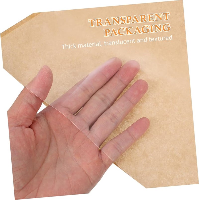 SMASOLO 50Pcs Transparent Paper Flower Bags for Bouquet Wrapping Floral Packaging Party Supplies - Image 3