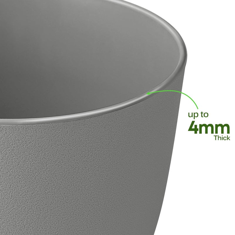 Ferlypote Plant Pots 8 Inch Set of 2, Flower Pots with Multi Mesh Drainage Holes, Planters for Indoor Outdoor Garden Plants and Flowers - Image 4