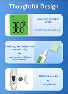 Beauenty Non-Contact Forehead and Ear Thermometer, Baby Infrared Digital Thermometer, Fever Alarm Function and Memory Functions  - Image 3
