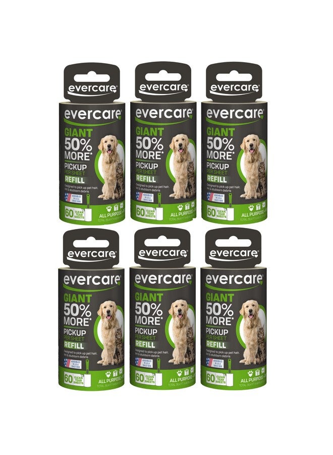 Giant Pet Hair Roller Refill  6 Pack