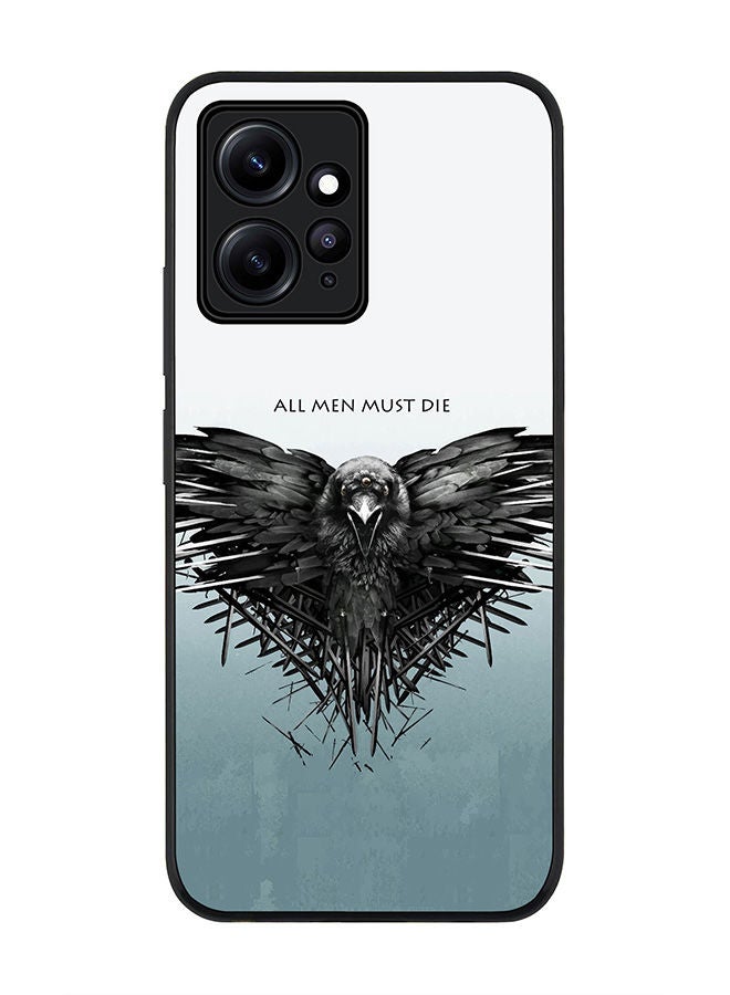 Stylizedd Rugged Black edge case for Redmi Note 12 4G, Slim fit Soft Case Flexible Rubber Edges Anti Drop TPU Gel Thin Cover -  GOT All Men Must Die - Image 1