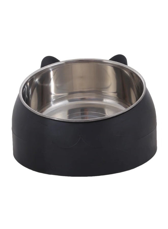 Elevated Tilted Cat Food Bowl | Anti-Vomiting Raised Pet Feeding Bowl | Ergonomic Cat & Small Dog Feeder | Stainless Steel Removable Bowl | Non-Slip Base | Easy to Clean