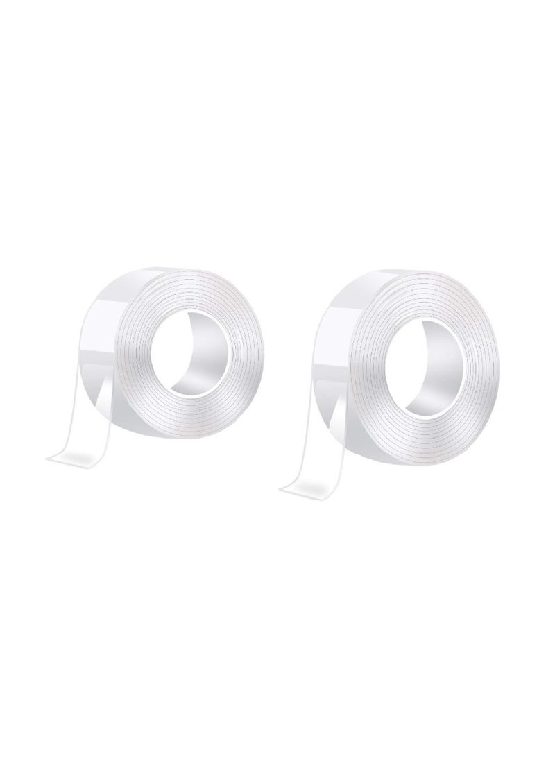 2 Pcs - Double-Sided Adhesive Roll Nano Tape 5 meter Clear - Double-Sided Transparent Adhesive Tape – Strong & Reusable - Image 1