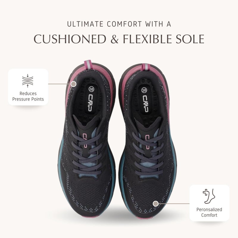 CMP RAHMSY Womenâ€™s Waterproof Multifunctional Shoes â€“ Lightweight Knit Sneakers with FullOn Grip Sole & Cushioned Insole â€“ 79UU Piombo-Peony, Adult, Women, Numeric, Medium, 7.5 - Image 2