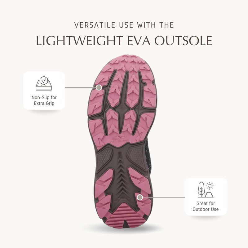 CMP RAHMSY Womenâ€™s Waterproof Multifunctional Shoes â€“ Lightweight Knit Sneakers with FullOn Grip Sole & Cushioned Insole â€“ 79UU Piombo-Peony, Adult, Women, Numeric, Medium, 7.5 - Image 4