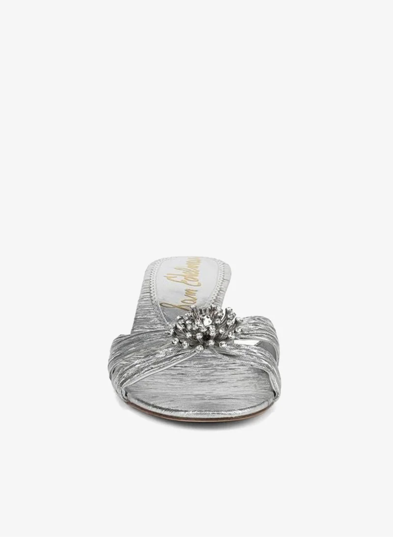 Sam Edelman SILVER Cindie Kitten Heel Mule for Women | Best Price UAE