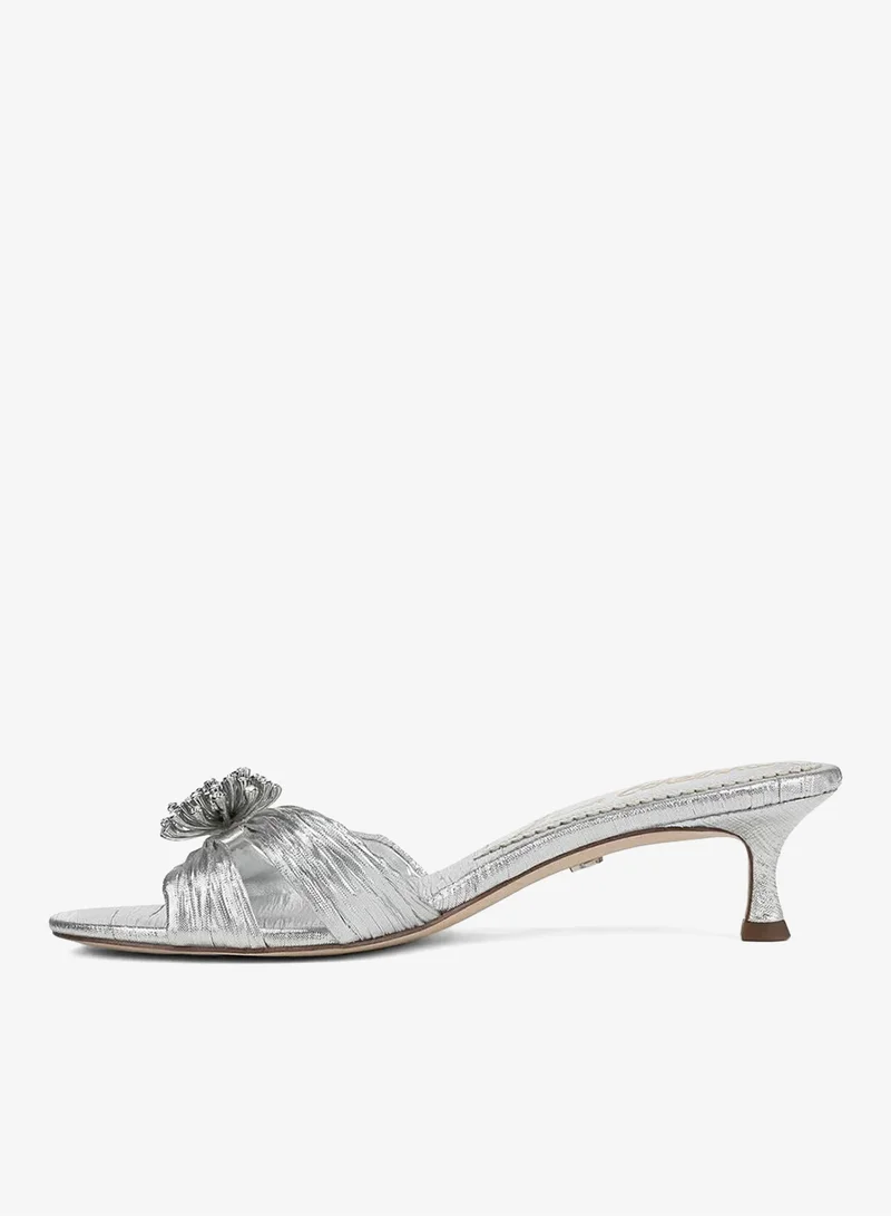 Sam Edelman SILVER Cindie Kitten Heel Mule for Women | Best Price UAE