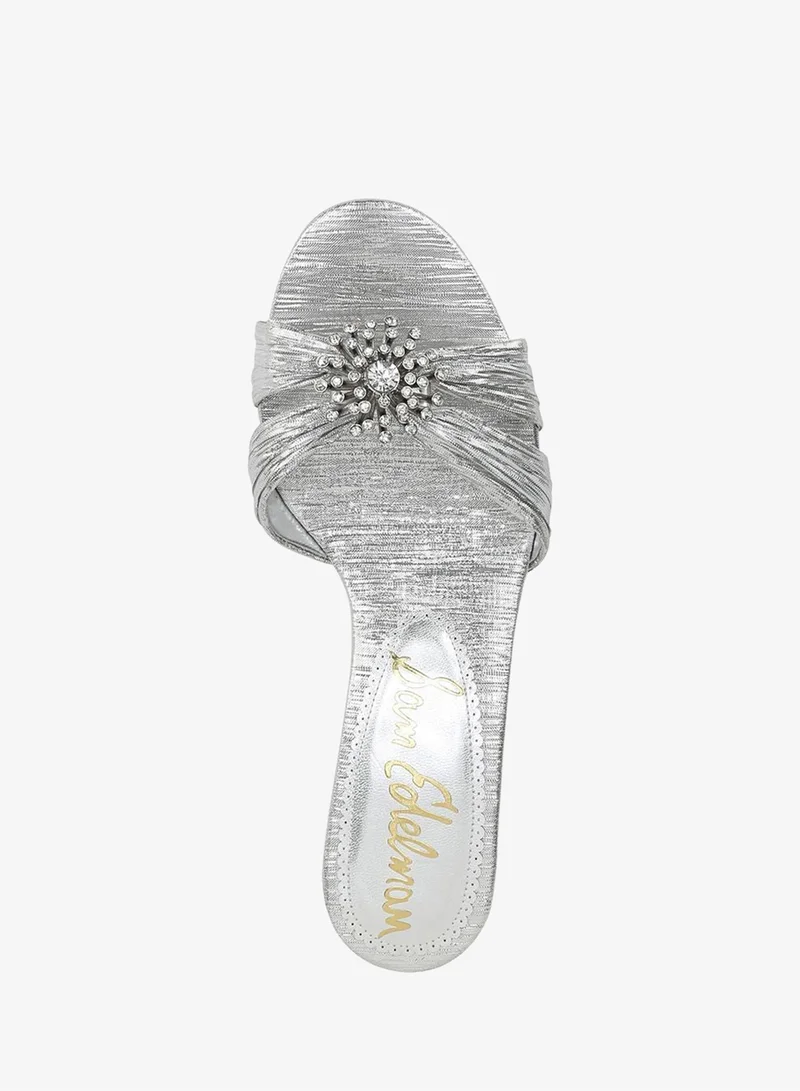Sam Edelman SILVER Cindie Kitten Heel Mule for Women | Best Price UAE