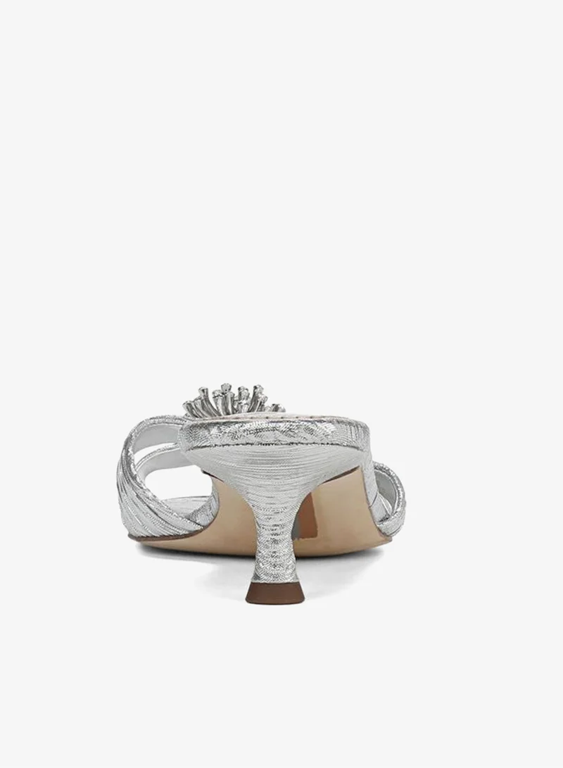 Sam Edelman SILVER Cindie Kitten Heel Mule for Women | Best Price UAE