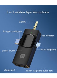 Anmi New Wireless Lavalier Microphone compatible with iPhone, Laptop, Android Phone, Camera – 3 in1 Wireless Receiver+ Mic for Podcast, Video Recording (3in1+1mic)  - Image 3