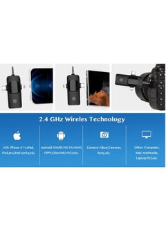 Anmi New Wireless Lavalier Microphone compatible with iPhone, Laptop, Android Phone, Camera – 3 in1 Wireless Receiver+ Mic for Podcast, Video Recording (3in1+1mic)  - Image 5